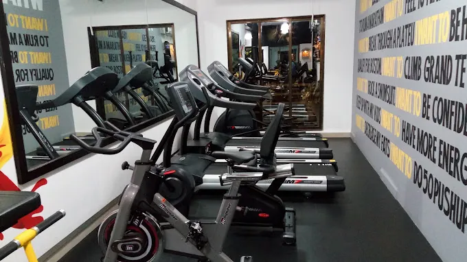 Cardio zone with treadmills, elliptical and spin bike